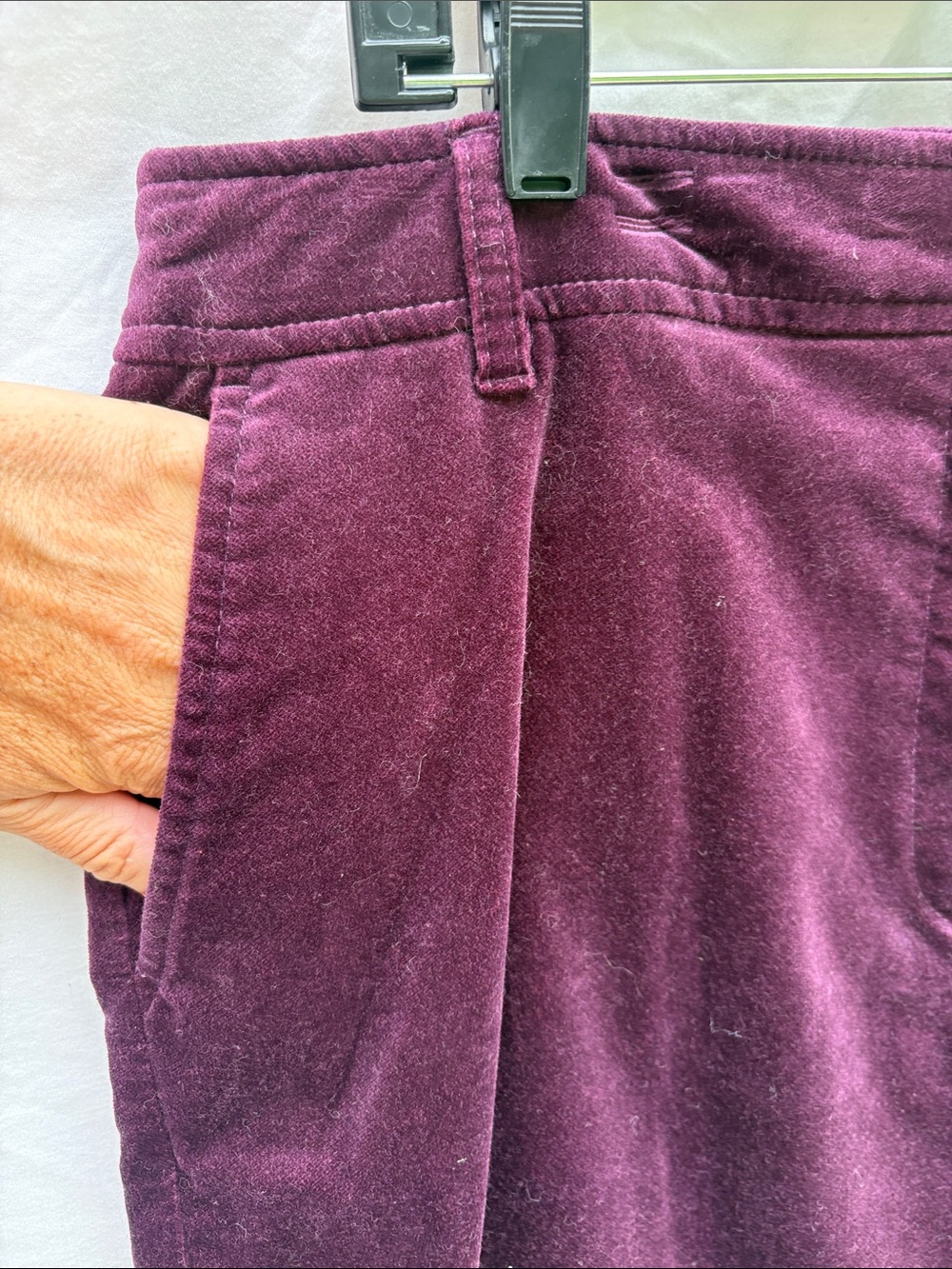 Talbots Plum Velvet Pencil Skirt - Picture 7 of 12